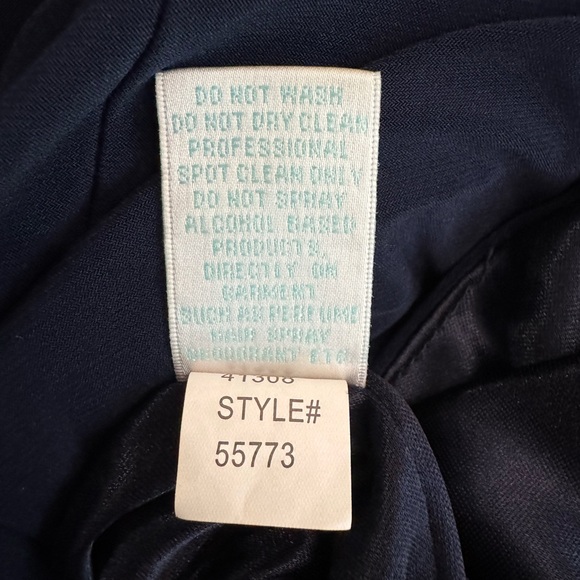 Navy Blue Bodycon Gown with gemstone detail - Picture 12 of 13